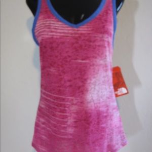 North Face Womens MED Kokomo Burn Out Tank Pink